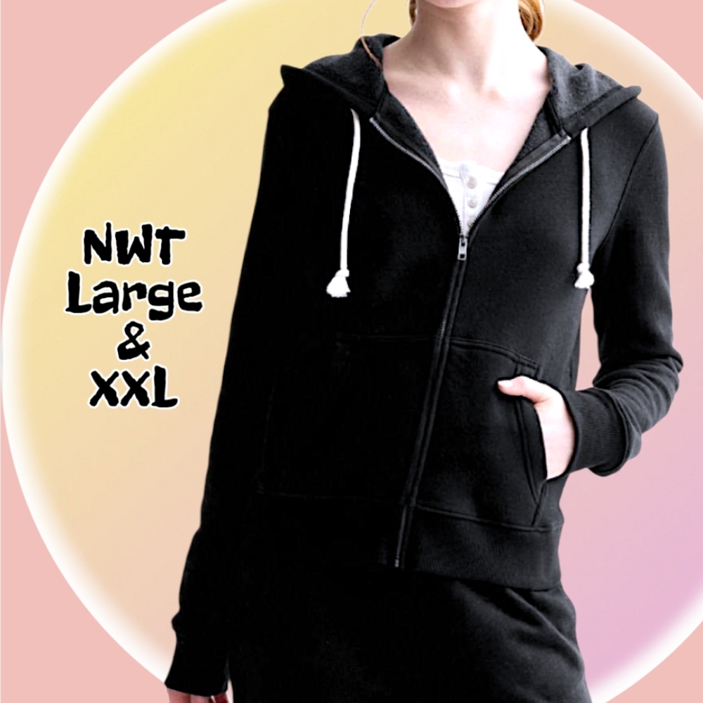 NWT Zip Up Hoodie w Split Kangaroo Pocket XXL